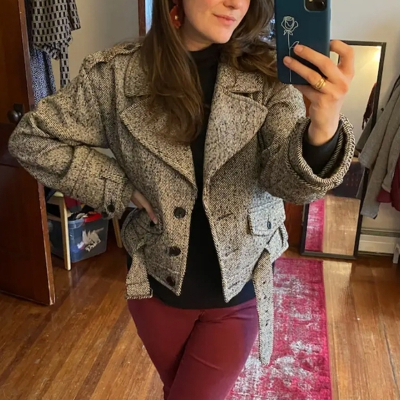 Marissa Webb Collective Grey Short Jacket Sz XL / 12 - Picture 6 of 12